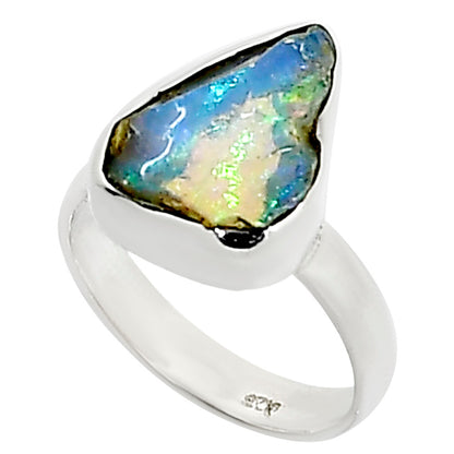 Ethiopian Opal Rough Ring size-5 R-1001 25-ER15978