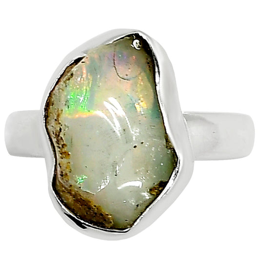 Ethiopian Opal Rough Ring size-5 R-1001 25-ER15980