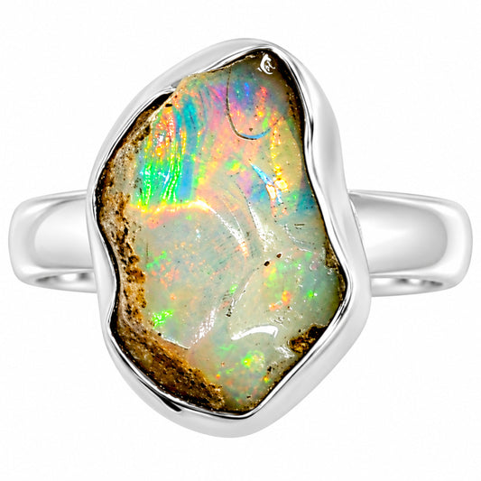 Ethiopian Opal Rough Ring size-5 R-1001 25-ER15980
