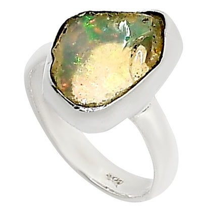 Ethiopian Opal Rough Ring size-5 R-1001 25-ER15980