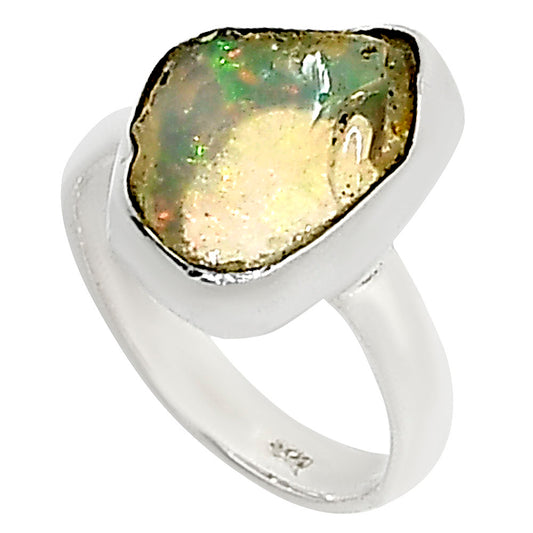 Ethiopian Opal Rough Ring size-5 R-1001 25-ER15980