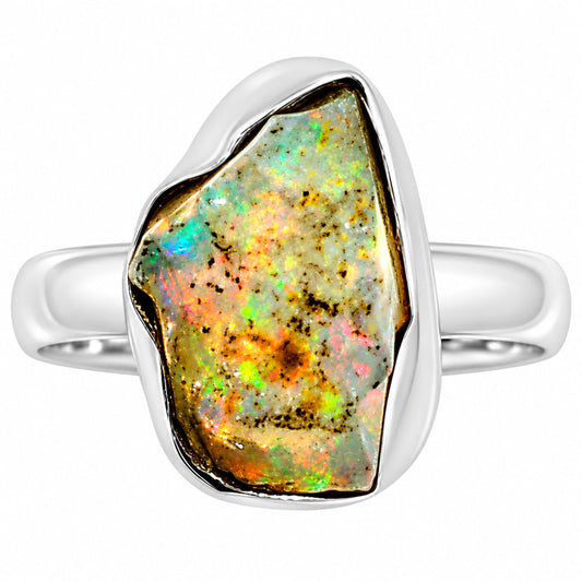 Ethiopian Opal Rough Ring size-5 R-1001 25-ER15981