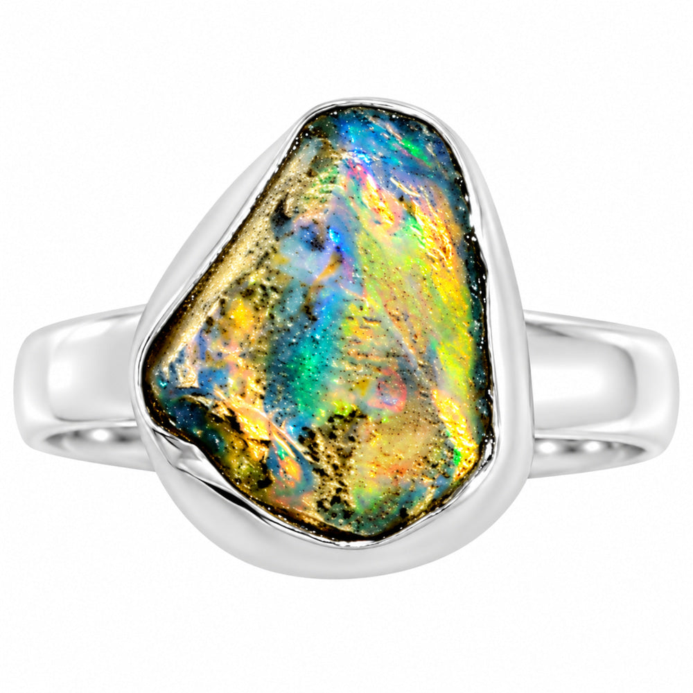 Ethiopian Opal Rough Ring size-6 R-1001 25-ER15982