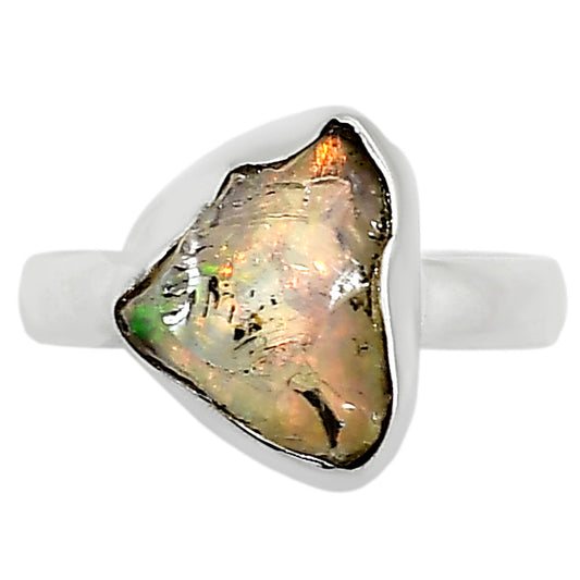 Ethiopian Opal Rough Ring size-6 R-1001 25-ER15983