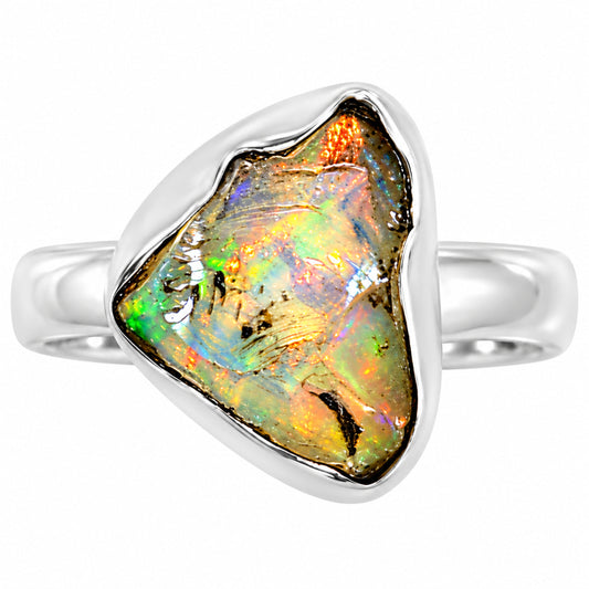 Ethiopian Opal Rough Ring size-6 R-1001 25-ER15983