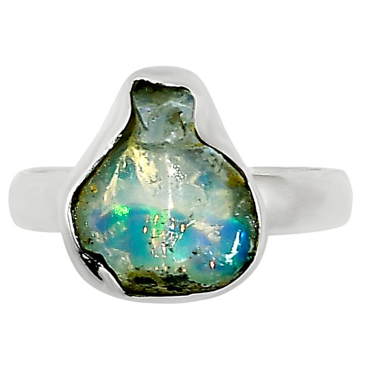 Ethiopian Opal Rough Ring size-6 R-1001 25-ER15986