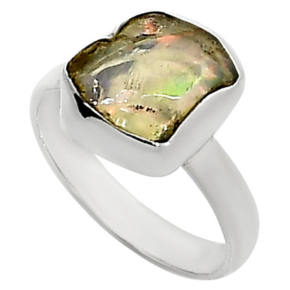 Ethiopian Opal Rough Ring size-6 R-1001 25-ER15986