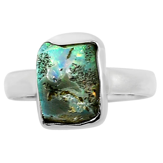 Ethiopian Opal Rough Ring size-6 R-1001 25-ER15988