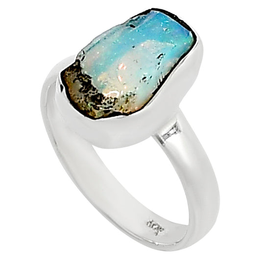 Ethiopian Opal Rough Ring size-6 R-1001 25-ER15988