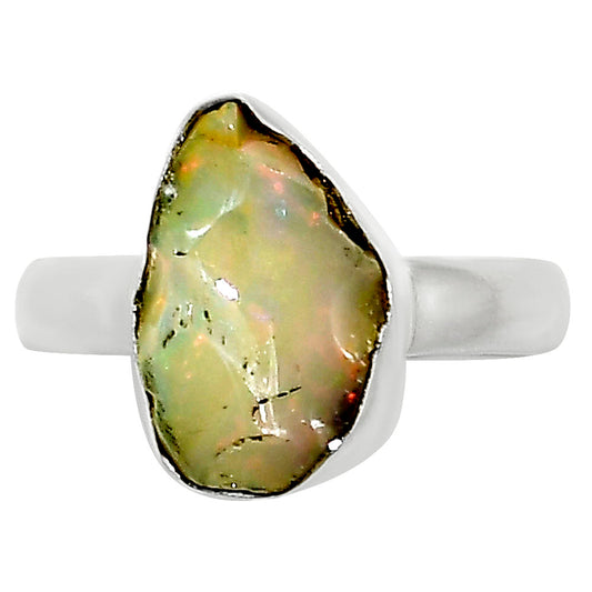 Ethiopian Opal Rough Ring size-6 R-1001 25-ER15992