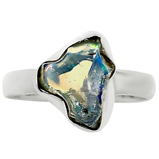 Ethiopian Opal Rough Ring size-7 R-1001 25-ER15995