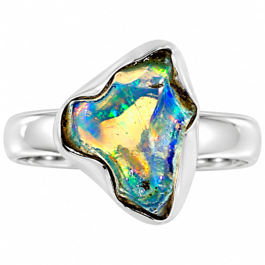 Ethiopian Opal Rough Ring size-7 R-1001 25-ER15995