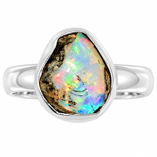 Ethiopian Opal Rough Ring size-7 R-1001 25-ER15997