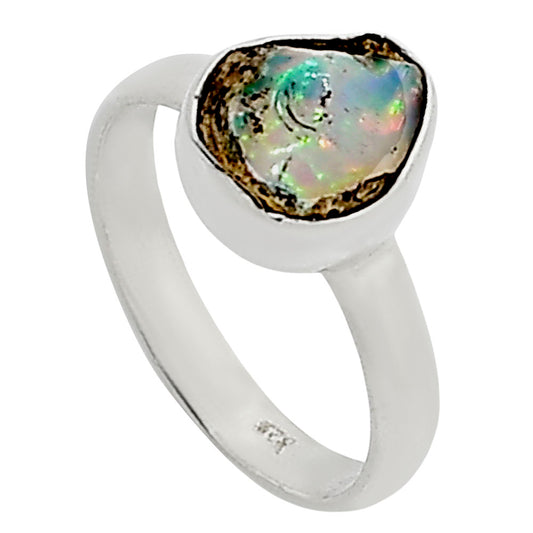 Ethiopian Opal Rough Ring size-7 R-1001 25-ER15997
