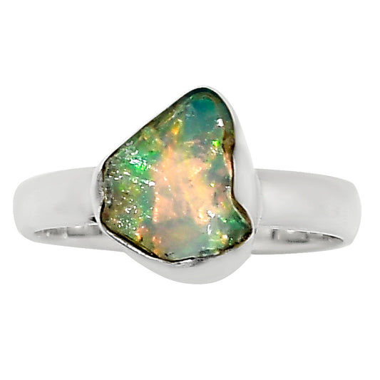 Ethiopian Opal Rough Ring size-7 R-1001 25-ER16001
