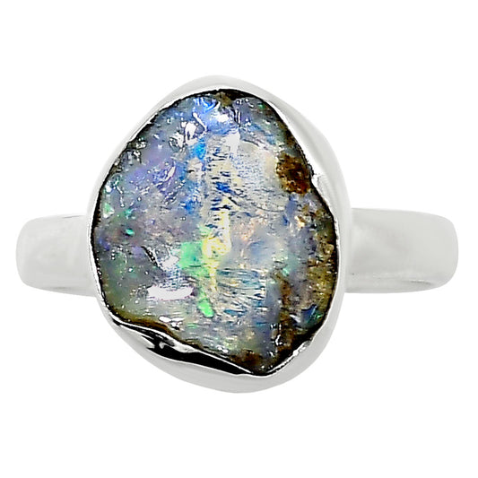 Ethiopian Opal Rough Ring size-8 R-1001 25-ER16005