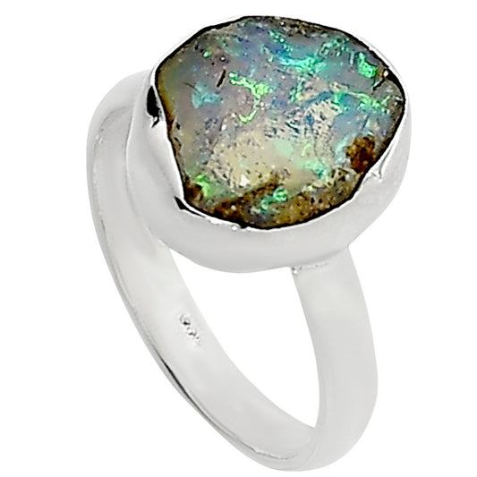 Ethiopian Opal Rough Ring size-8 R-1001 25-ER16005