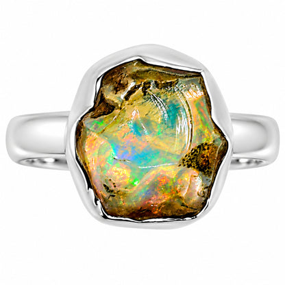 Ethiopian Opal Rough Ring size-8 R-1001 25-ER16006