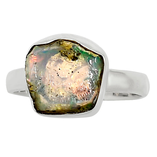 Ethiopian Opal Rough Ring size-8 R-1001 25-ER16007