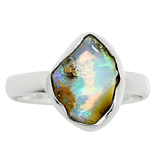 Ethiopian Opal Rough Ring size-8 R-1001 25-ER16010