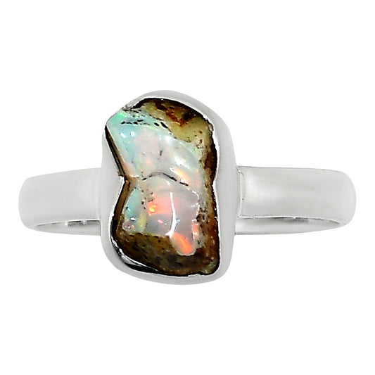 Ethiopian Opal Rough Ring size-8 R-1001 25-ER16011