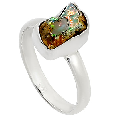 Ethiopian Opal Rough Ring size-8 R-1001 25-ER16011