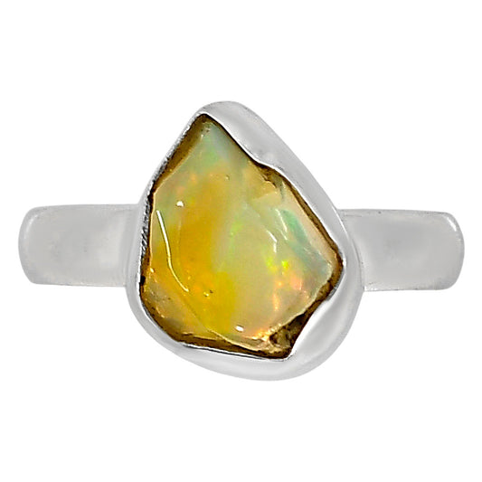 Ethiopian Opal Rough Ring size-6 R-1001 25-ER16143