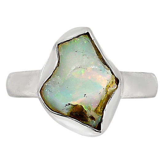 Ethiopian Opal Rough Ring size-6 R-1001 25-ER16144