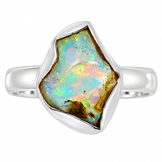 Ethiopian Opal Rough Ring size-6 R-1001 25-ER16144