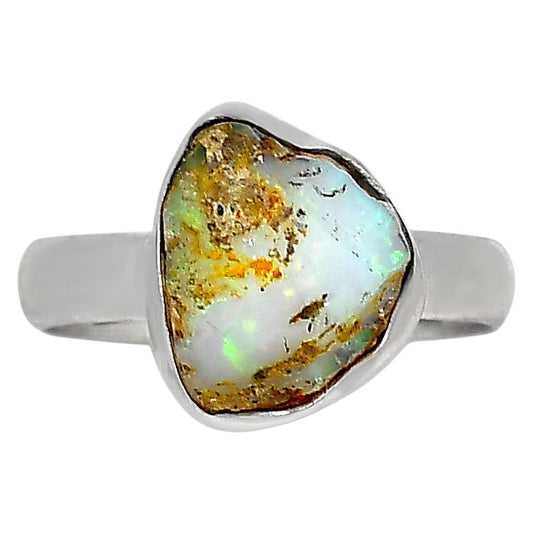 Ethiopian Opal Rough Ring size-6 R-1001 25-ER16145