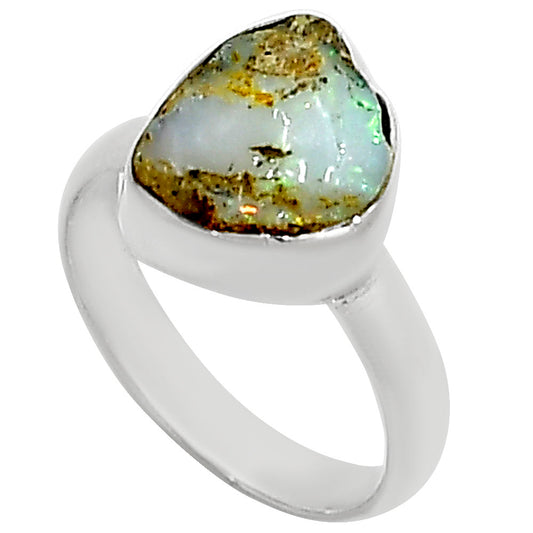 Ethiopian Opal Rough Ring size-6 R-1001 25-ER16145