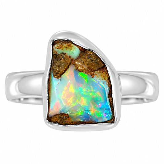 Ethiopian Opal Rough Ring size-6 R-1001 25-ER16147