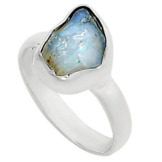 Ethiopian Opal Rough Ring size-6 R-1001 25-ER16148