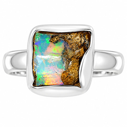 Ethiopian Opal Rough Ring size-6 R-1001 25-ER16150