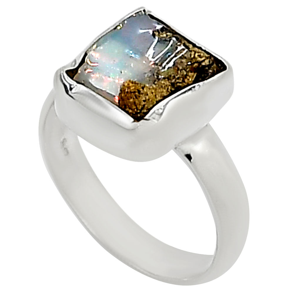 Ethiopian Opal Rough Ring size-6 R-1001 25-ER16150