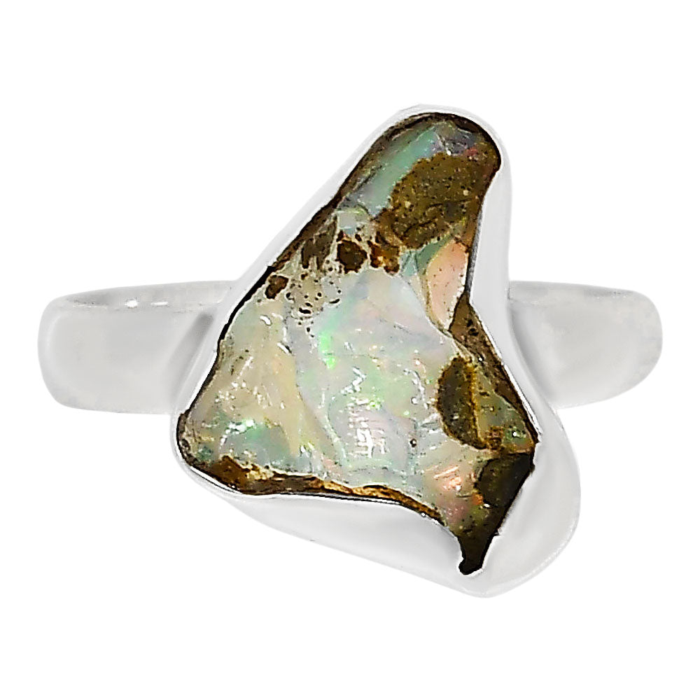 Ethiopian Opal Rough Ring size-6 R-1001 25-ER16151