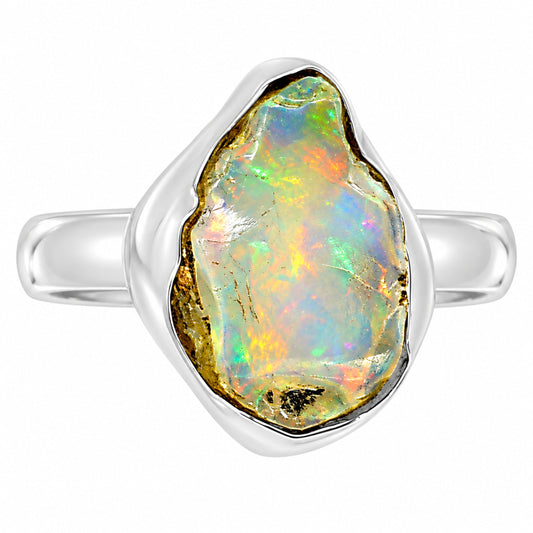 Ethiopian Opal Rough Ring size-6 R-1001 25-ER16154