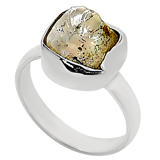 Ethiopian Opal Rough Ring size-6 R-1001 25-ER16155