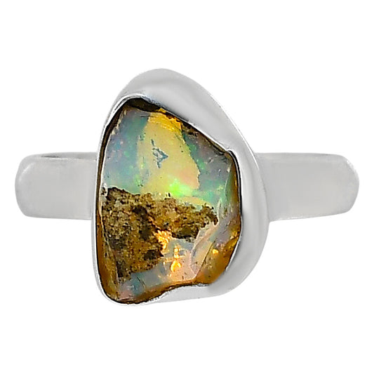 Ethiopian Opal Rough Ring size-6 R-1001 25-ER16157