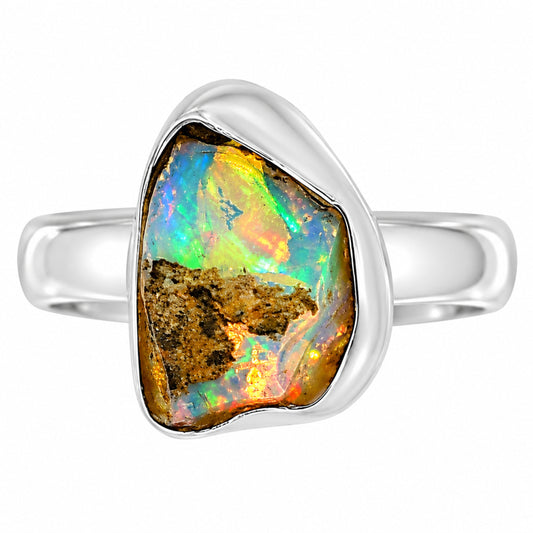 Ethiopian Opal Rough Ring size-6 R-1001 25-ER16157