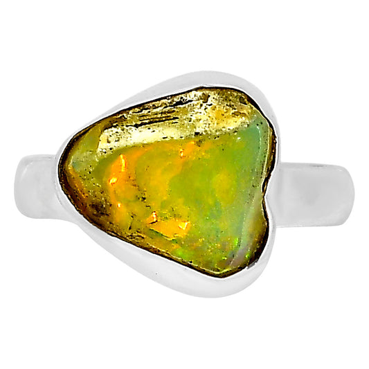 Ethiopian Opal Rough Ring size-6 R-1001 25-ER16159