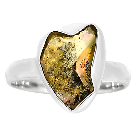 Ethiopian Opal Rough Ring size-6 R-1001 25-ER16160