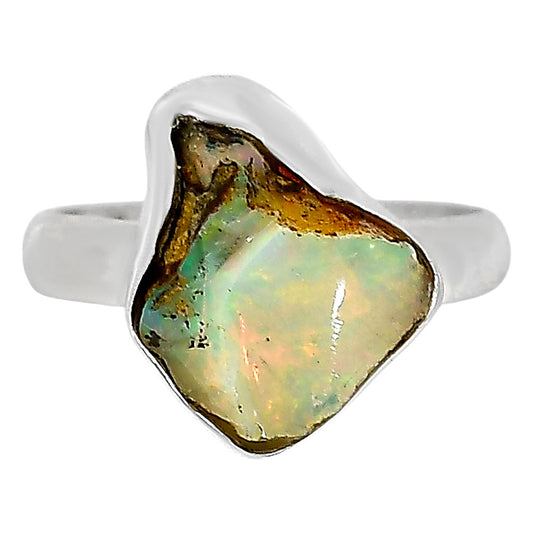 Ethiopian Opal Rough Ring size-6 R-1001 25-ER16164