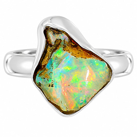 Ethiopian Opal Rough Ring size-6 R-1001 25-ER16164