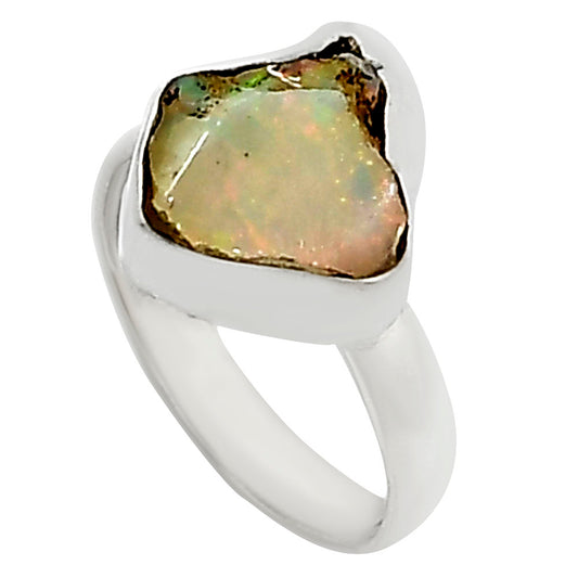 Ethiopian Opal Rough Ring size-6 R-1001 25-ER16164
