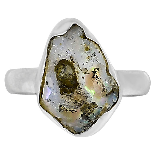 Ethiopian Opal Rough Ring size-6 R-1001 25-ER16166