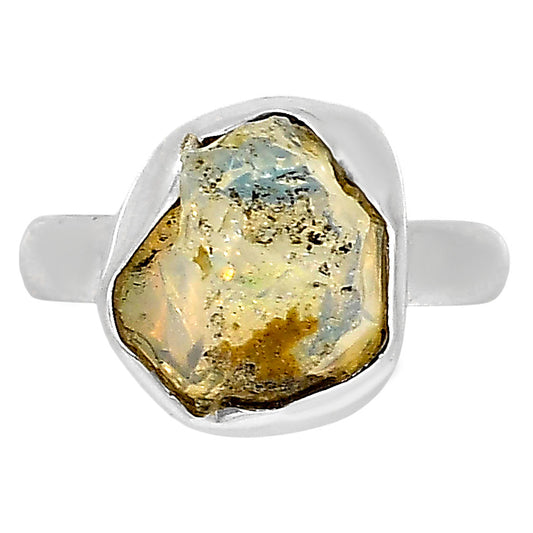 Ethiopian Opal Rough Ring size-6 R-1001 25-ER16168
