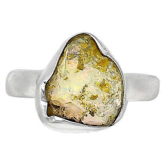 Ethiopian Opal Rough Ring size-6 R-1001 25-ER16169