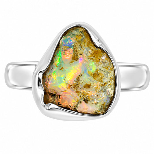 Ethiopian Opal Rough Ring size-6 R-1001 25-ER16169