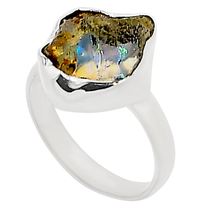 Ethiopian Opal Rough Ring size-6 R-1001 25-ER16170